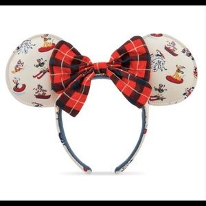 Disney Parks Holiday Mickey Ears WALT'S HOLIDAY LODGE 2021 NEW CHRISTMAS EARS